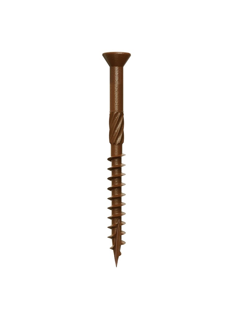 500 PCS #8×2-1/2″ Brown Ruspert Coated Square Drive All-Purpose Deck Screws