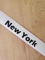 New York decals stickers vinyl (2) PAIR Gloss BLACK 8″ FAST USA