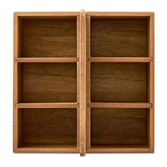 Desktop Caddy, 6.6 in x 6.6 in x 5.1 in, 6 Compartments