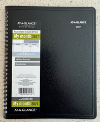 At-A-Glance 2027 Planner Monthly 7″ x 8.75″ Unruled Daily Blocks DayMinder Black