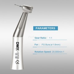 DMXDENT Dental Slow Speed Contra Angle Handpiece Push Button For FG 1.6mm Burs