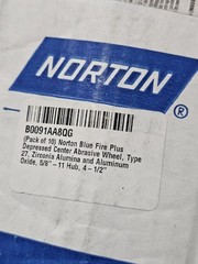 10 Pack Norton BlueFire 4 1/2″ x 1/4″ x 5/8″-11 Type 27 Grinding Wheel 43213 🔺️