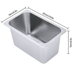 6 PACK 1/4 Size 6″ Deep Stainless Steel Steam Prep Table Hotel Buffet Food Pan