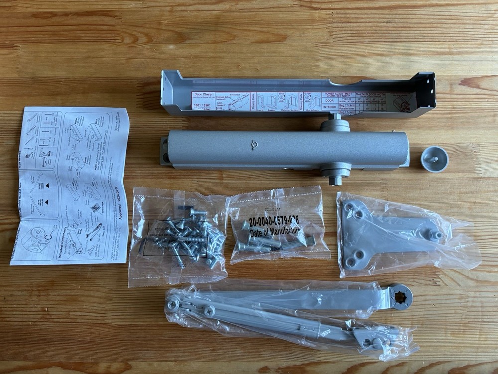 NORTON ASSA ABLOY 8301SXN Door Closer Full Kit -New In Box