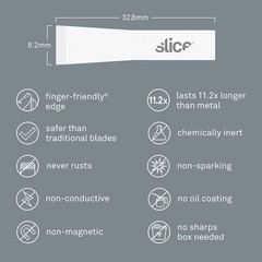 Slice 10534 Chisel Blade Finger-Friendly Edge Safer Choice Never Rusts Lasts