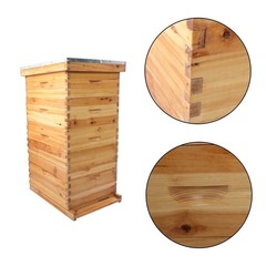 Beeswax Coated 4 Layer 10 Frame Bee Hive Includes Beehive Frames and Foundations