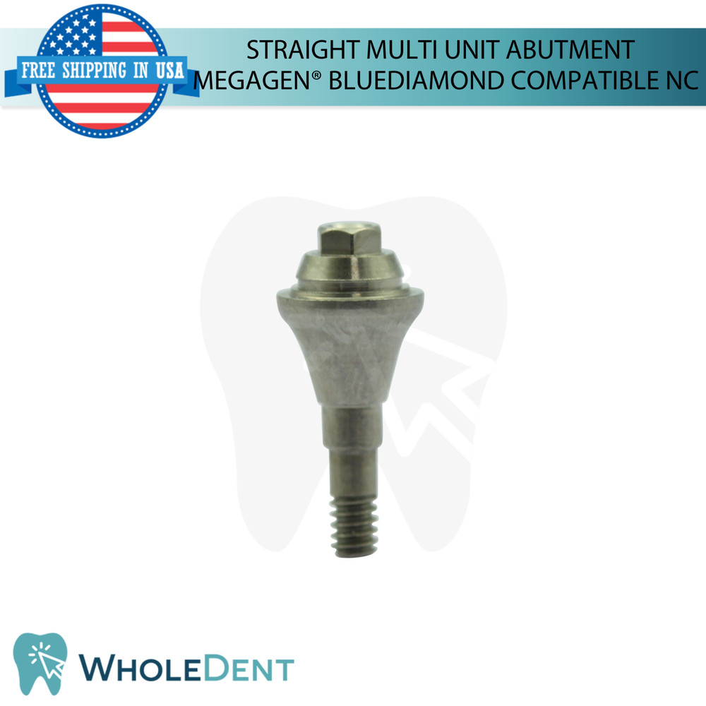 1X Straight Multi Unit Prosthetic NC Compatible with Megagen® BlueDiamond