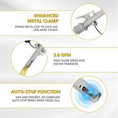 Automatic Fuel Transfer Pump with Auto-Stop, 3.8 Gallon per Min, 51” Extra L…