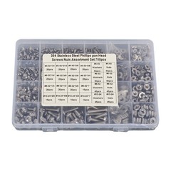 700Piece Nuts and Bolts Assortment Kit 4-40 #6-32 #8-32 #10-24 Phillips Pan Head