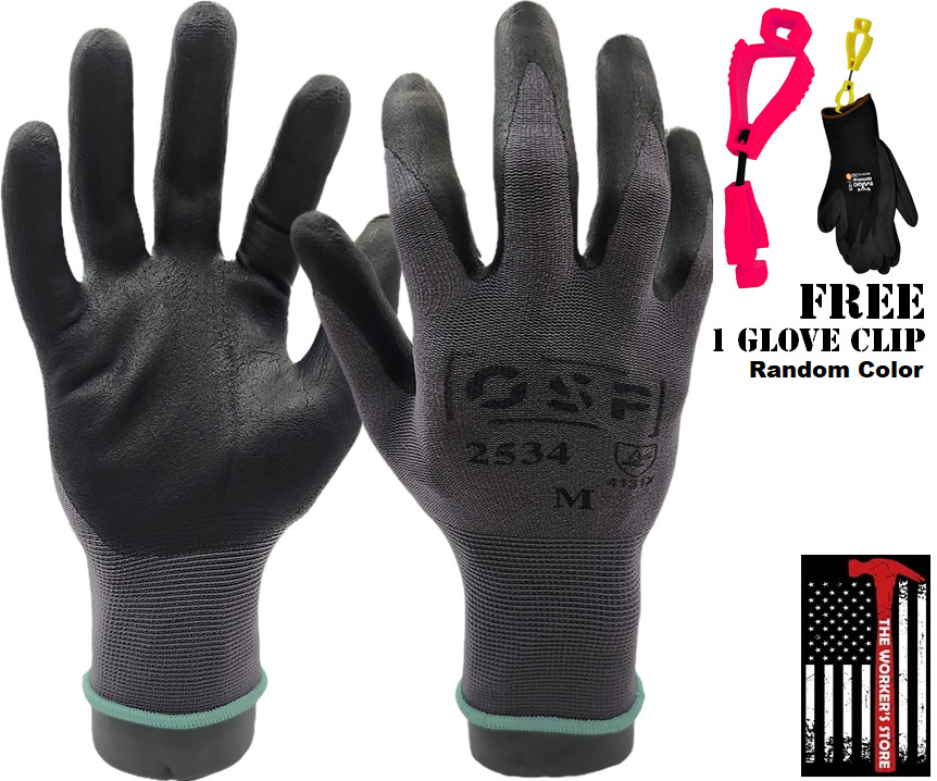2534 OSP Nitrile Micro Foam Coated Palm High Grip Multi-Propouse Work Glove 12Pk