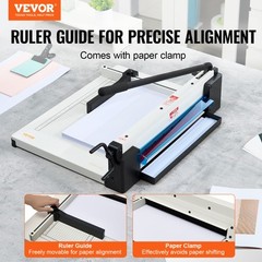 VEVOR Paper Cutter 17″ A3 Guillotine Paper Trimmer 400 Sheet Capacity Metal Base