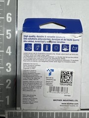 Brother P-Touch Standard Laminated Label Tape 2 Pack Black On White TZe-2312PK