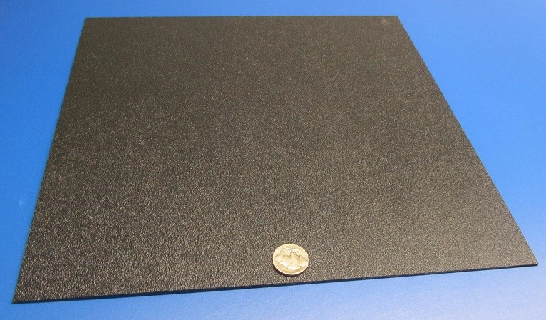 ABS Sheet Haircell Textured, 1 Side, Black, .062″ (1/16″) x 12″ x 12″, 8 Units