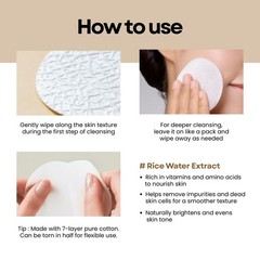 SOMISOME Rice Water Cleansing Pads – Makeup Remover 50 Count (Pack of 1)