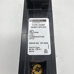Square D HOM115PCAFI 15A CAFCI Plug-On Neutral Arc Fault Breaker 120V NEW- Lot 6