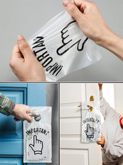 Colarr 1000 Pcs Door Hanger Bags with Cut Out Hole 6 X 12 Inch Clear Plastic