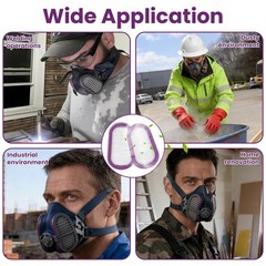 8 Pack P100 Respirator SPR321 with Elipse Miller Half Respirator Filter for S…