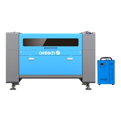 OMTech 80W 35×24 CO2 Laser Engraver Cutter Cutting with CW-5200 Water Chiller