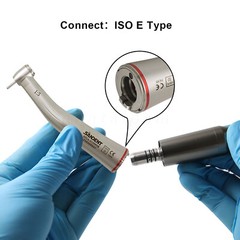 NSK Ti-MAX X95L Style Dental 1:5 LED Fiber Optic Contra Angle Handpiece Red Ring