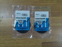 2 X Chartpak BG6201 1/16″ Black Gloss Graphic Art Tape Graphic Art Tape