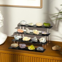 4 Tier Acrylic Display Risers Cupcake Stand Perfume Organizer Shelf Holder Rack