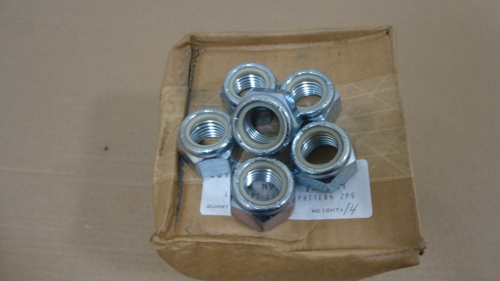 1″- 8 Nylon Insert Hex Lock 50. Nuts Zinc Plated Grade 2 Steel Nyloc