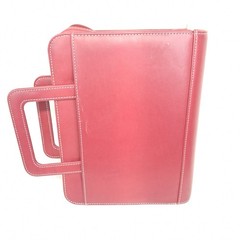 FRANKLIN COVEY Red 7 Ring Planner Binder With Handles Full Zip Read