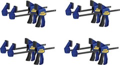 Quick Grip 530062 4-1/2″ Quick-Grip One-Handed Micro Bar Clamp 4 Count