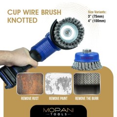 6 Pack – Wheel Cup Brush 4 Inch (4″ Twisted/Knotted) For 5/8″-11 Angle Grinders