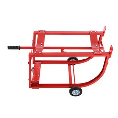 Drum Cradle With 4 Wheels, 55Gal Drum Cradle, 600lbs ,Red for Workshop&Factory