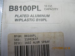 Sure Shot Sprayer Plated Aluminum 16oz B8100PL