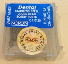 ( L4 ) Long 4 Stainless Steel NORDIN Dental Screw Post Refill of Kit 12 posts