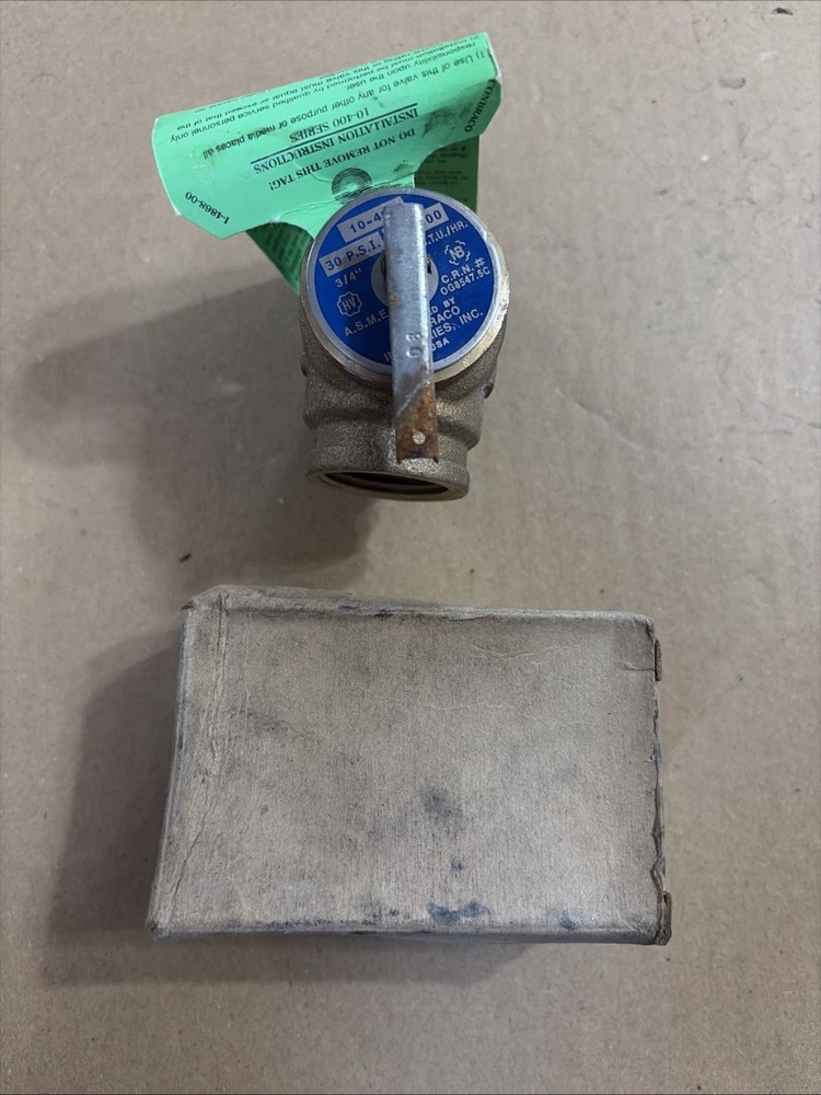 Conbraco 10-407-05 3/4 Male X 3/4 Female 30 PSI Pressure Relief Valve 1040705