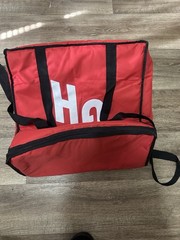 Grubhub Official Large 19″x19″x9” Insulated Delivery Bag Red + 3XL Shirts & Hat