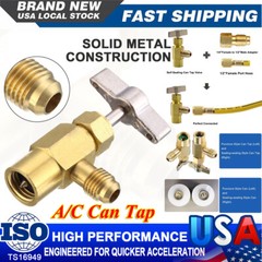 Can Tap Self-Sealing HVAC Freon Tank Adapter Valve Core Refrigerantion Tool Kit