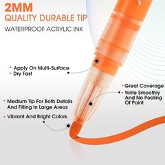 Acrylic Paint Pens Markers-24 Colors Waterproof Paint Pens for Rock