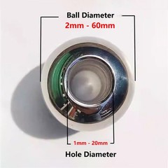 Ø 2mm-60mm Stainless Steel Ball Bearing Bead Ball with Through Hole Unthreaded