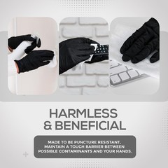 Black Nitrile Disposable Gloves – Latex-Free, Powder-Free, Pack of 100.