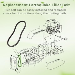 20343 Drive Belt Fits Earthquake 20015 Tiller Cultivator 12 x 728 4L