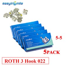 10Packs Orthodontic Metal Brackets Dental MINI Braces MBT/ROTH 022 Hook 3/345