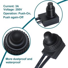Heavy-Duty 12V Push Button Switch with Rating – 2 Pack for Complete Project