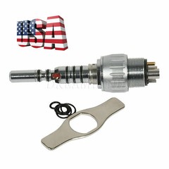 Dental 6 Hole Quick Coupler Swivel LED Bulb for Fiber Optic Handpiece YB6 YD6