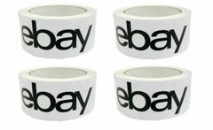 4 Rolls eBay Branded Packing Tape Black Packaging Shipping Tape 2×75 Yard