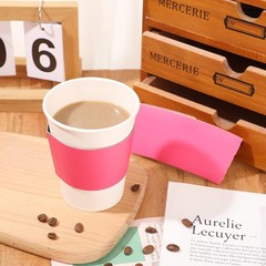 50 Pcs Coffee Cup Sleeves for Cold and Hot Drinks Disposable Corrugated Kraft