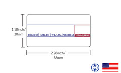 LST-8000 Printing Scale Label, 58 x 30 mm, Non-UPC, 24 Rolls Per Case New Nice