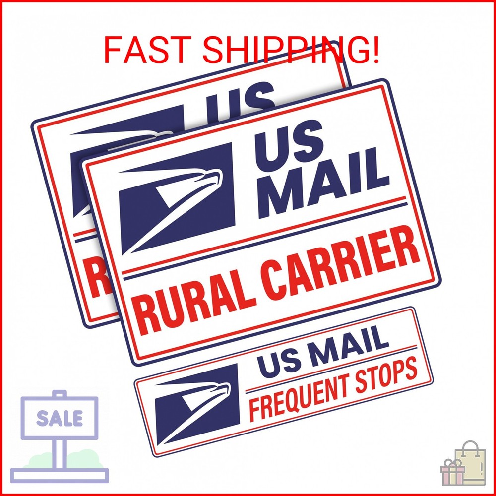 (3 Pack) U.S. Mail Delivery Driver Magnetic Signs U.S. Rural Delivery Carrier Ma