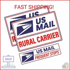 (3 Pack) U.S. Mail Delivery Driver Magnetic Signs U.S. Rural Delivery Carrier Ma