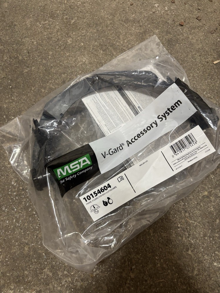 Msa Safety V-Gard PBT Frame for Slotted Full-Brim MSA Caps, w/o Debris Control