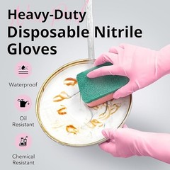 Ultra-Soft Cherry Blossom Disposable Nitrile Gloves – Perfect for Sensitive Skin