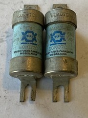 Lot Of 2 BRUSH 60K07C LOW-VOLTAGE HRC FUSE / 60A / HRC II-C